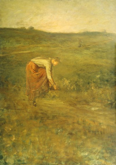 Fille attachant sa chaussure - George Fuller